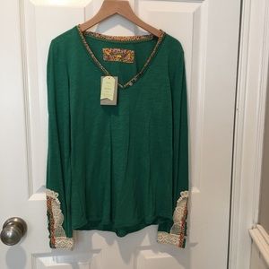 NWT Little Yellow Button *Anthropologie* shirt  XS